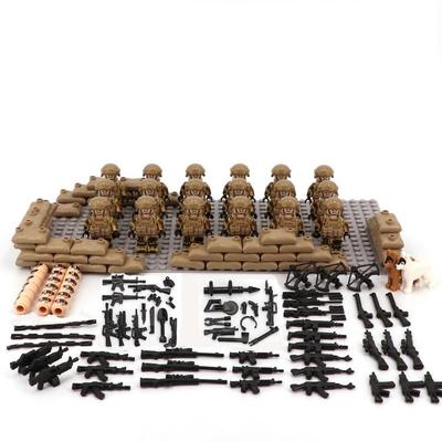 18 sztuk/zestaw US Special Forces Soldiers Military Weapons Gun Minifigures Parts Blocks Assembly Model Building Kits Educational Toys