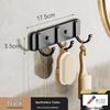 Punch-Free Space Aluminum Wall-Mounted Coat and Hat Hook Hanger for Bathroom