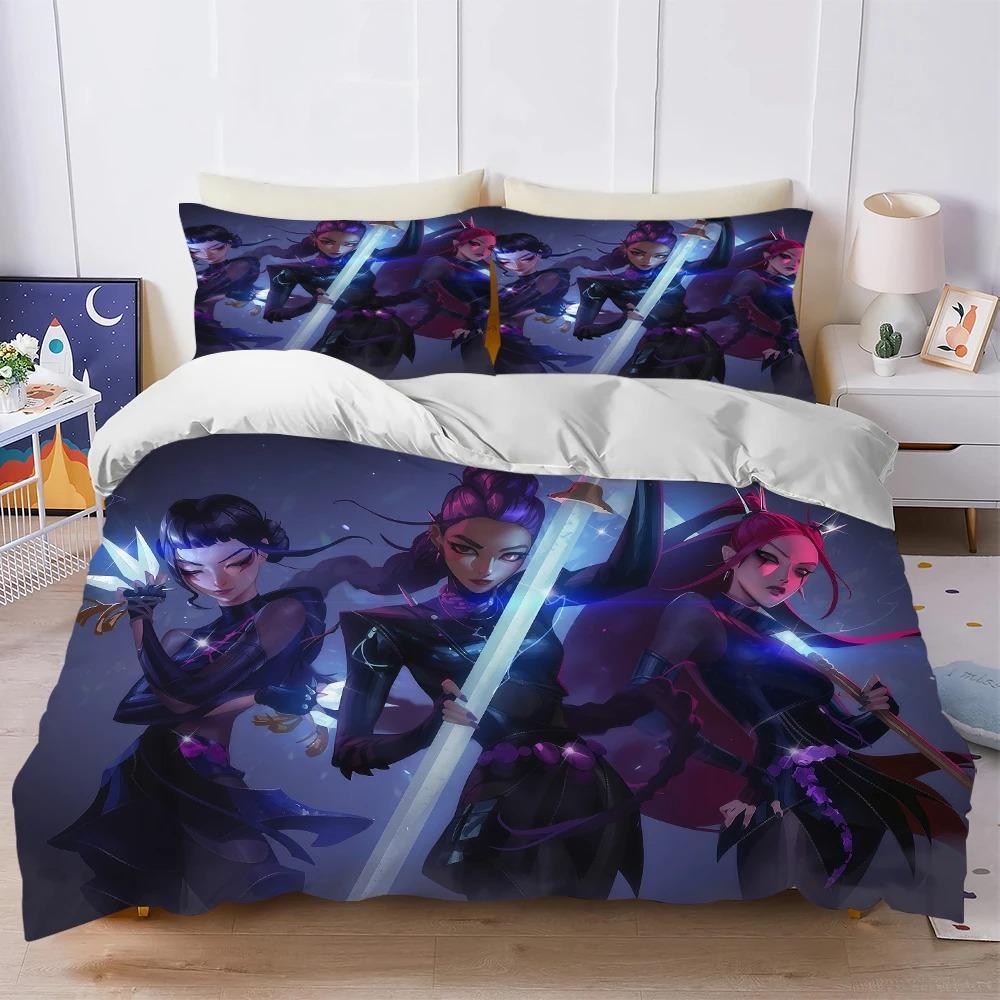 K-Pop Demon Hunters Bedding Sets Eu Single Comforter Quilt Bed Cover Duvet Cover Pillow Case 2-3 Pieces Sets Kids Adult Size