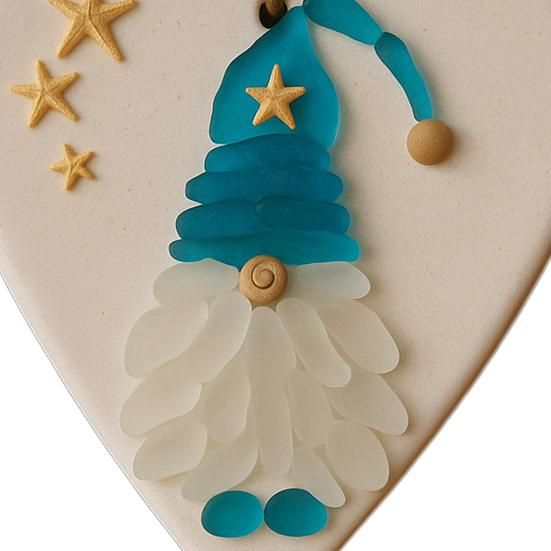 1/2Pcs Christmas Pendant Heart Shape Gnome Santa Claus Pattern Charm Festive
