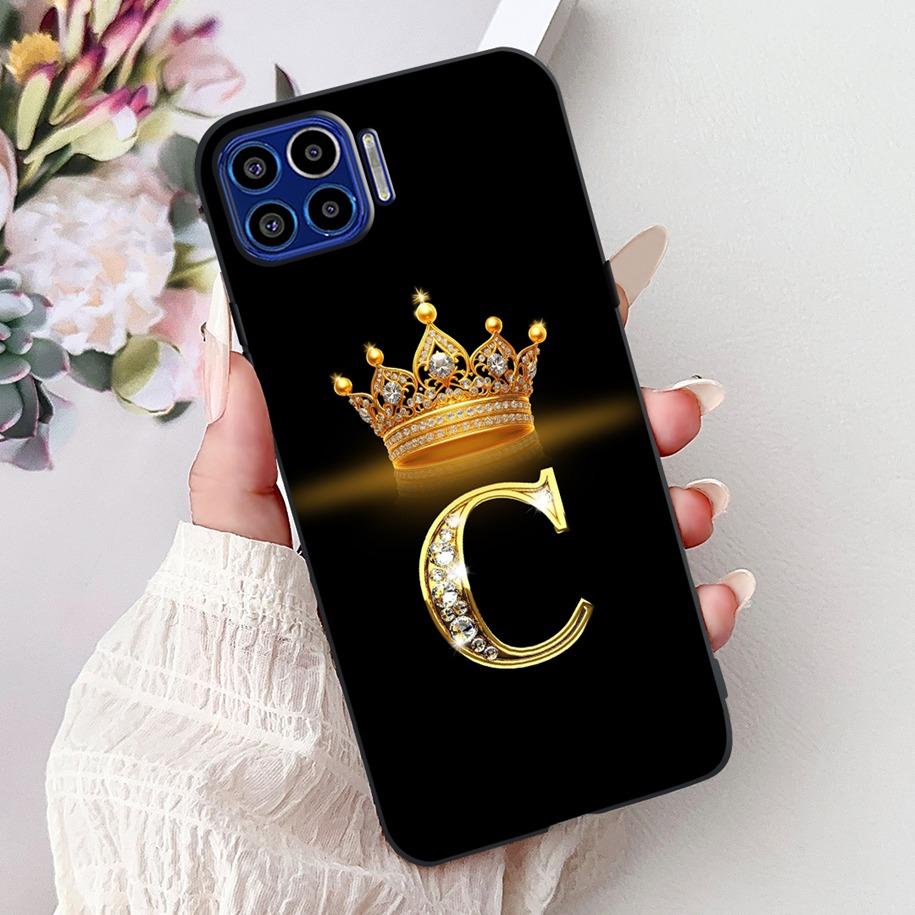 For Motorola One 5G Case Popular Letters Flower Crown Soft Silicone Shockproof TPU Couple Cover For Moto One 5G 2020 Phone Cases