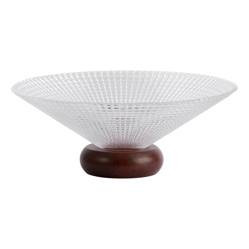 Modern High-End Glass Fruit & Snack Plate