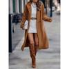 Winter Long Oversized Shaggy Warm Thick Fluffy Faux Fur Coat Women Sashes Lapel Stylish Korean Fashion