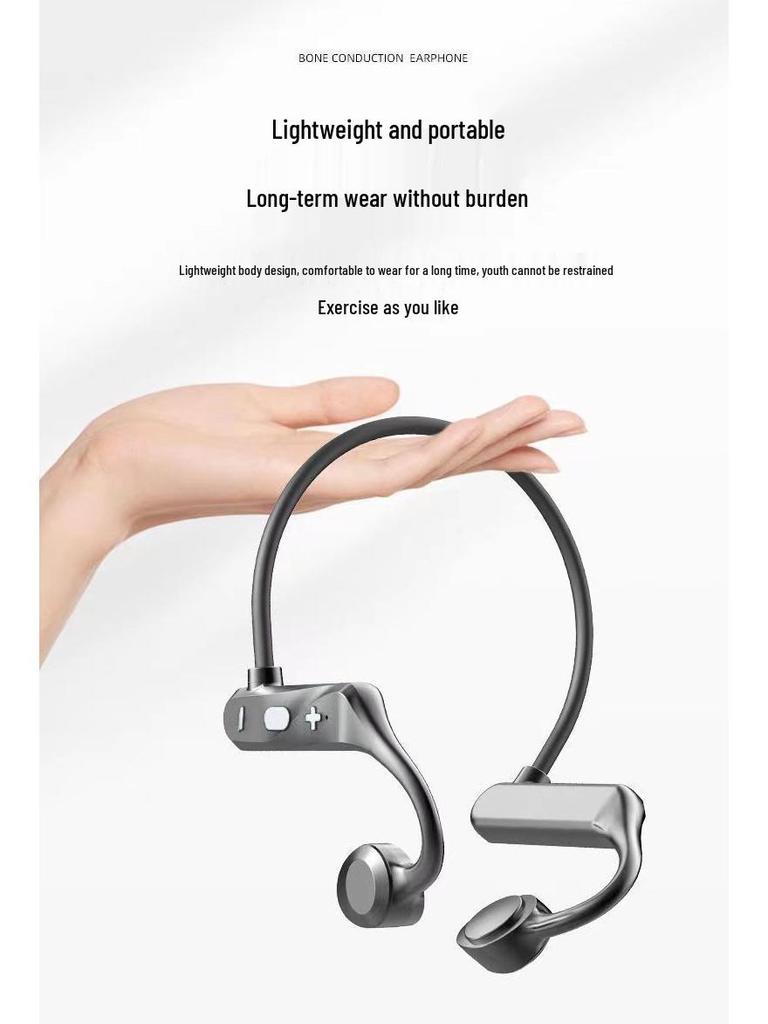 KS69 Sports Ear-Hook Bone Conduction Bluetooth Headphones with Immersive 3D Sound