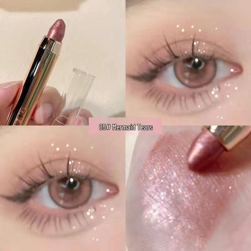 

Lazy MYHO Dual-Ended Shimmer Eyeshadow & Highlighter Stick - Waterproof, Smudge-Proof, Earth Tones, for Under-Eye and Eye Makeup.