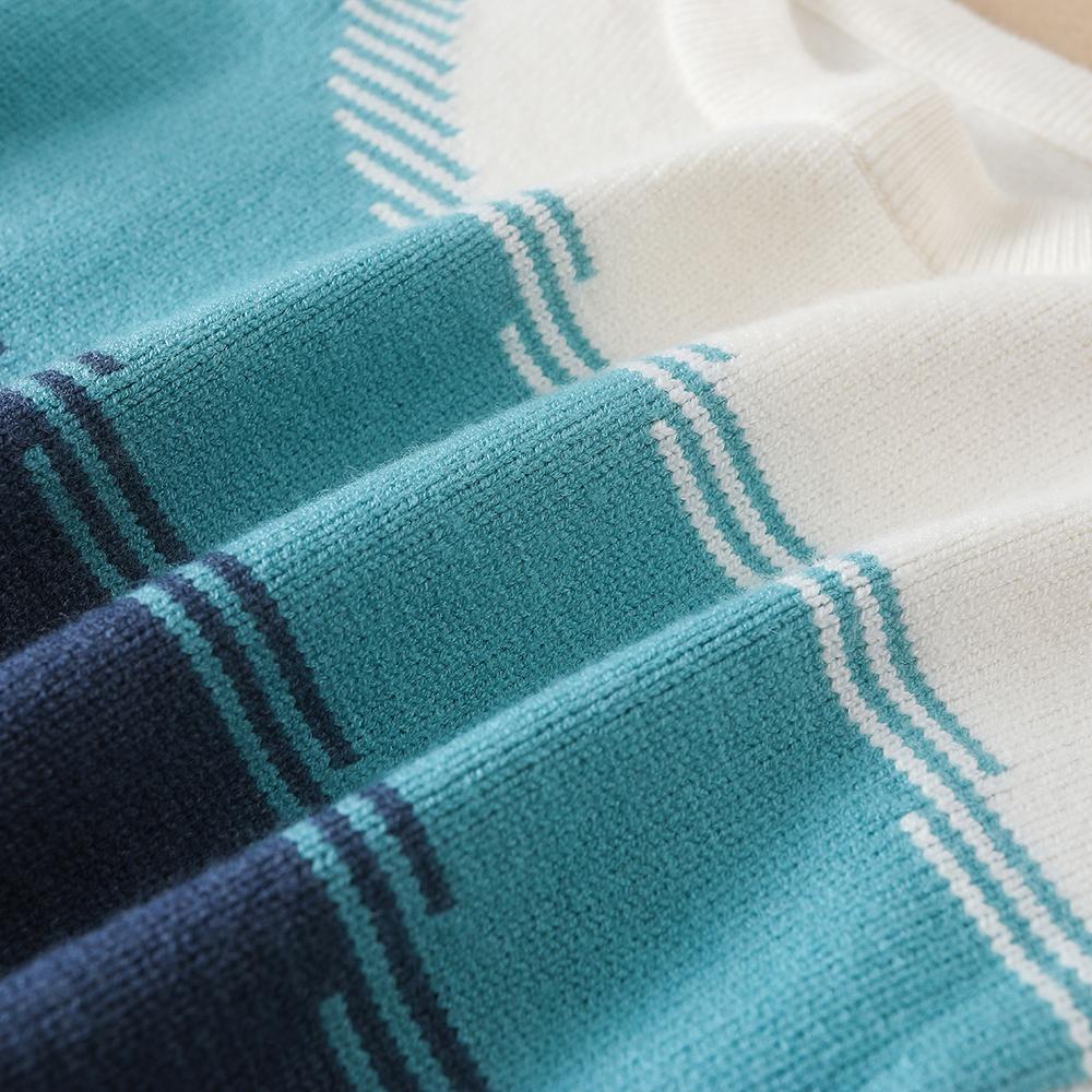 Tween Boys' Casual Round Neck Color Block Long Sleeve Sweater Clothing For Autumn/Winter Kids Knitwear for Boys