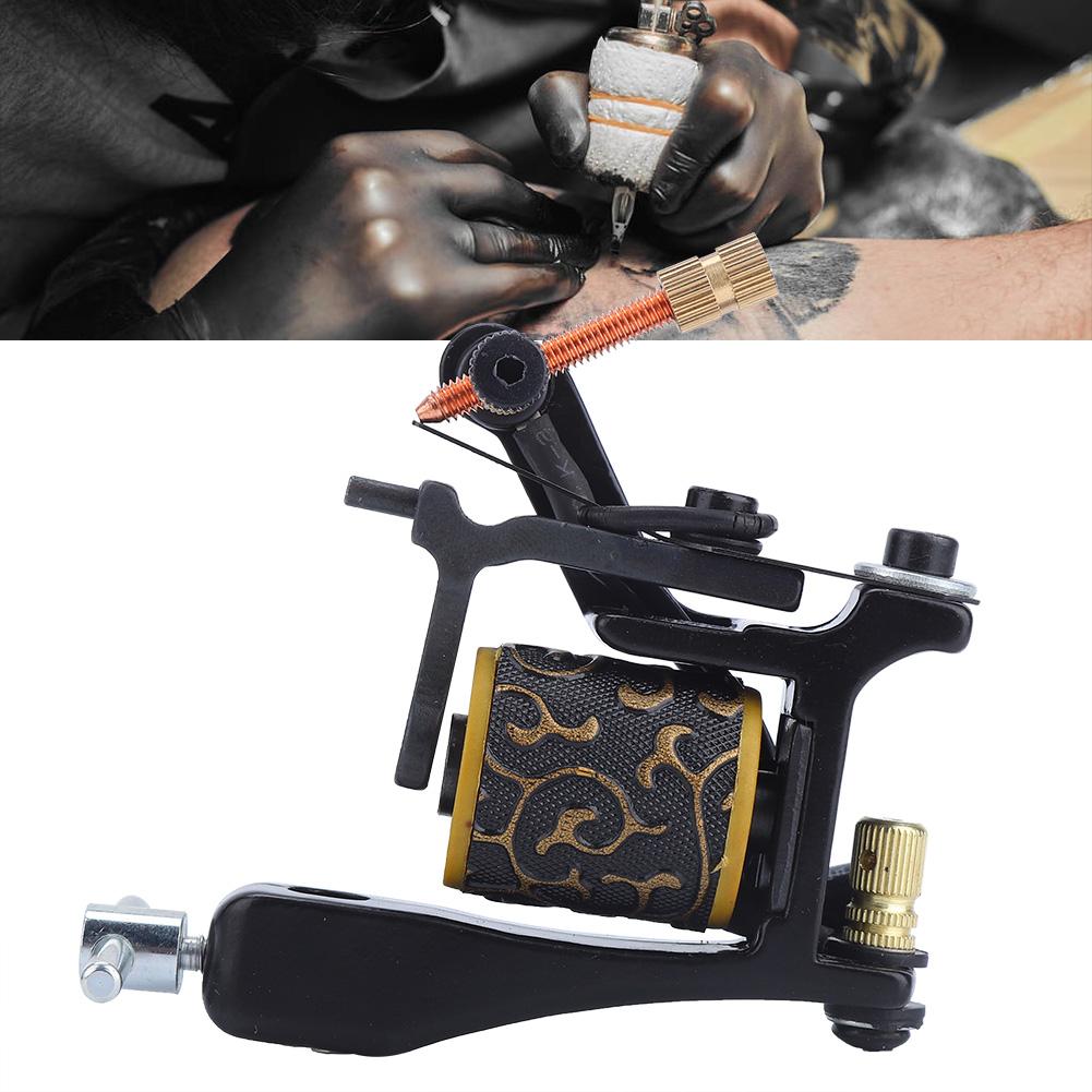 12 Warps Coils Wire Unique Pattern Tattoo Machine Gun Alloy Single Wire Coil Tattoo Machine