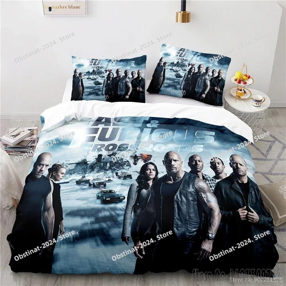 3D Printed Fast and Furious Love Child Duvet Cover Set HD Comforter Cover Bedclothes for Kids Bedding Sets Bedroom Decor