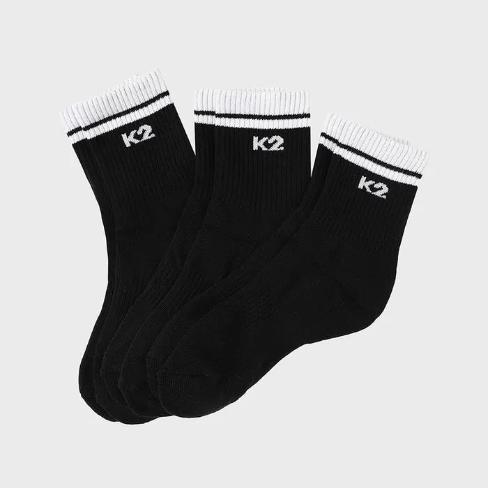 Mid-calf Socks 3PKS_Black_KUA26S52Z1