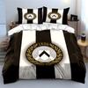 Black-white stripes, Udinese logo. Bedding sets Duvet cover sets Duvet covers Pillowcases(1 * Duvet Cover 2 * Pillowcases without duvet insert)