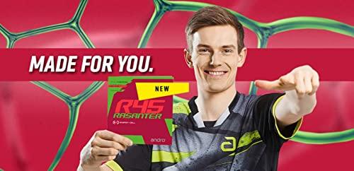 Andro Japan (andro) Table Tennis Rubber Lazanta R45, Inverted Soft, UM Tension, Black, 2.0, 110021093