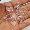 5/60pcs Christmas Crystal Ornament Xmas Tree Decoration Transparent Ice Strip Snowflakes Water Drop Hanging Pendants Party Beads