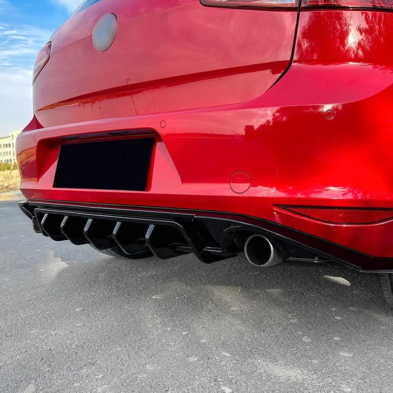 For Volkswagen Rear Bumper Diffuser Lower Lip Spoiler Car Accessories Fit For VW Golf 7 MK7 Standard Version 2013 2014 2015 2016