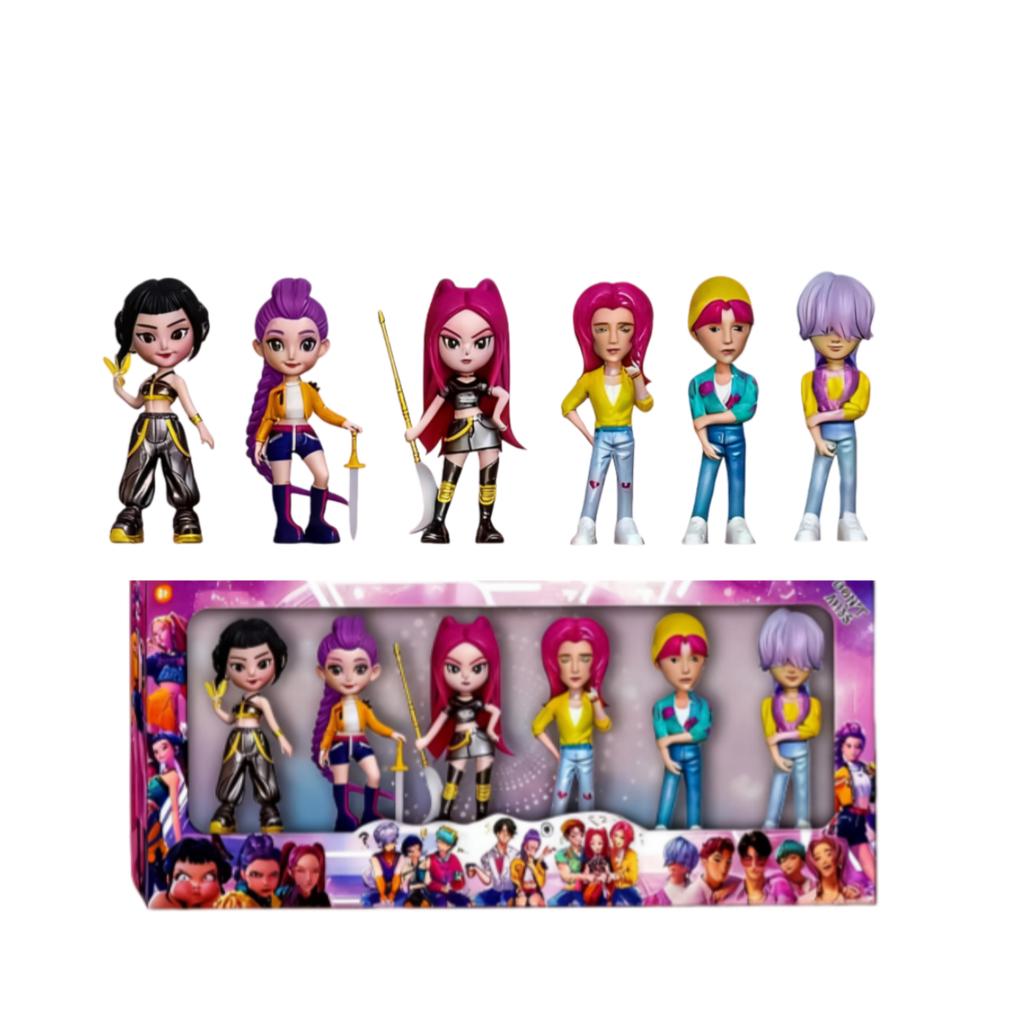 Popular 6-piece Anime Hunter Squad Action Figures Derpys, Tiger, Rumi, Mira Zoey Sussy Dolls, Fan Gift Toy Gift mystery box