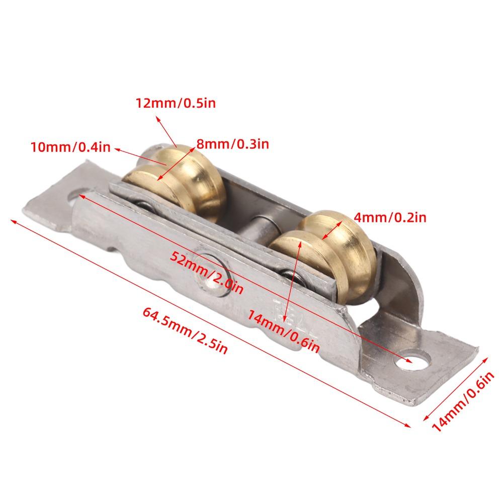 4PCS Stainless Steel Sliding Patio Door Roller Assembly Concave Wheel Roller  Office Use