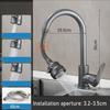 Black Kitchen Faucet Single Handle Hot and Cold Water Kitchen Sink Taps Basin Mixer with 360° rotating Adapter Gray