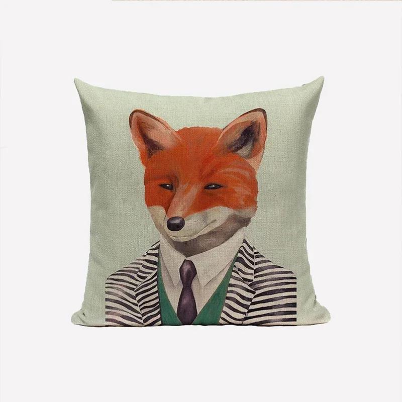 

Pillowcase Animal Pillow Cases Funny Designer Cute Bunny Horse 45*45cm Child Sofa Home Decoration Linen Cushion Cover 16x16Inch