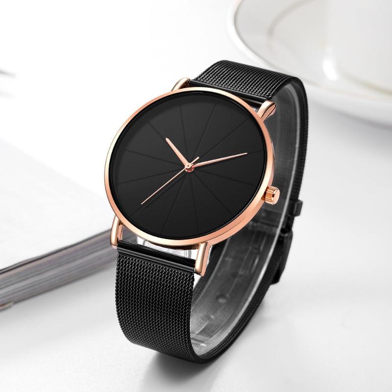 Simple fashion mesh belt men's watch gifts retro quartz watch