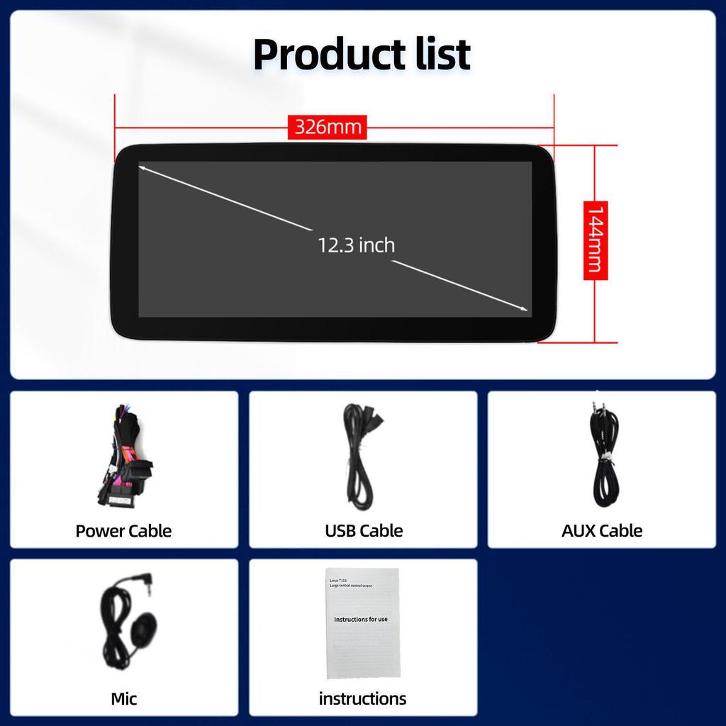 12.3" Navigation & Carplay Screen for Mercedes-Benz CLA-Class C117/X117