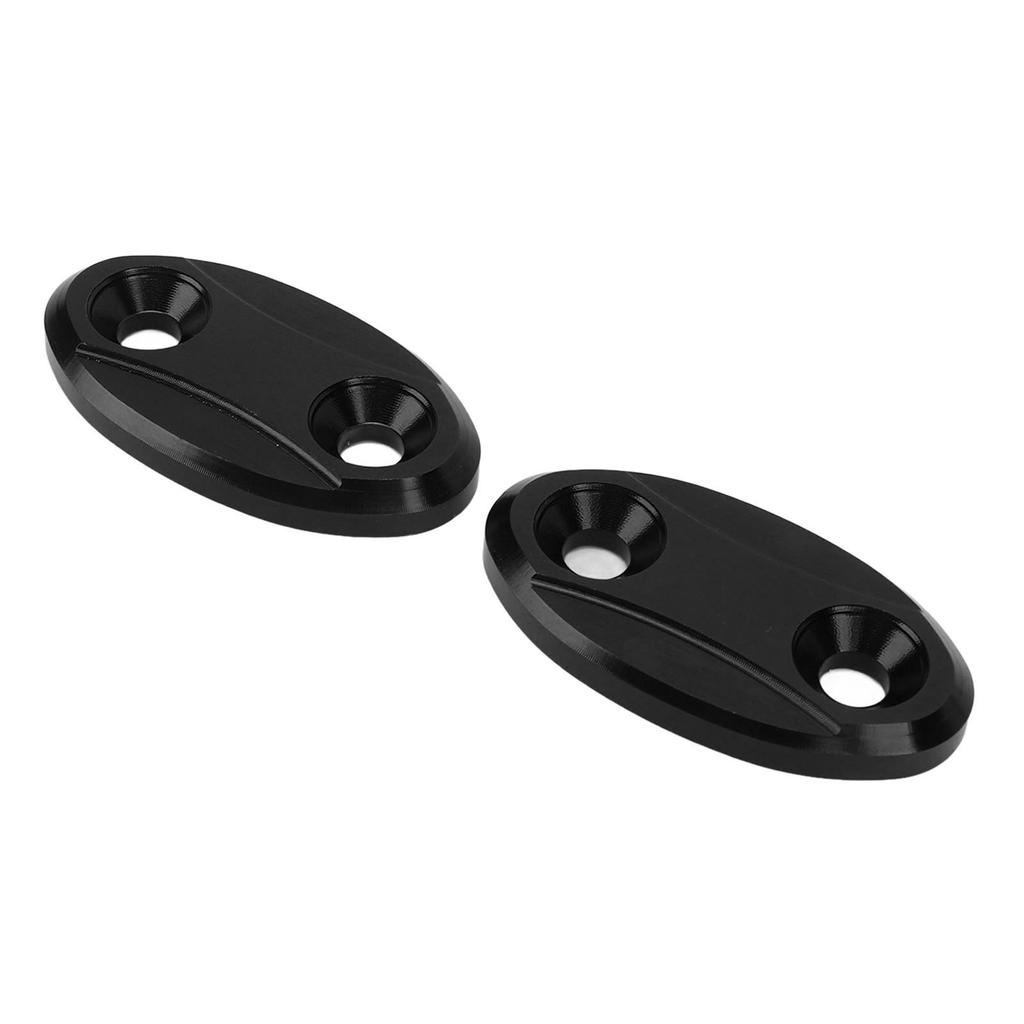 2 stk Motorsykkel Bakspeildeksel Base Aluminium Legering Vindskjerm Speilhulldeksel for S1000RR 2009‑2019 Svart