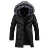 New Men's Down Jacket Winter Jacket Fashion Cotton Down Jacket Mid-length Thick Warm Hooded Down Cotton Jacket Male