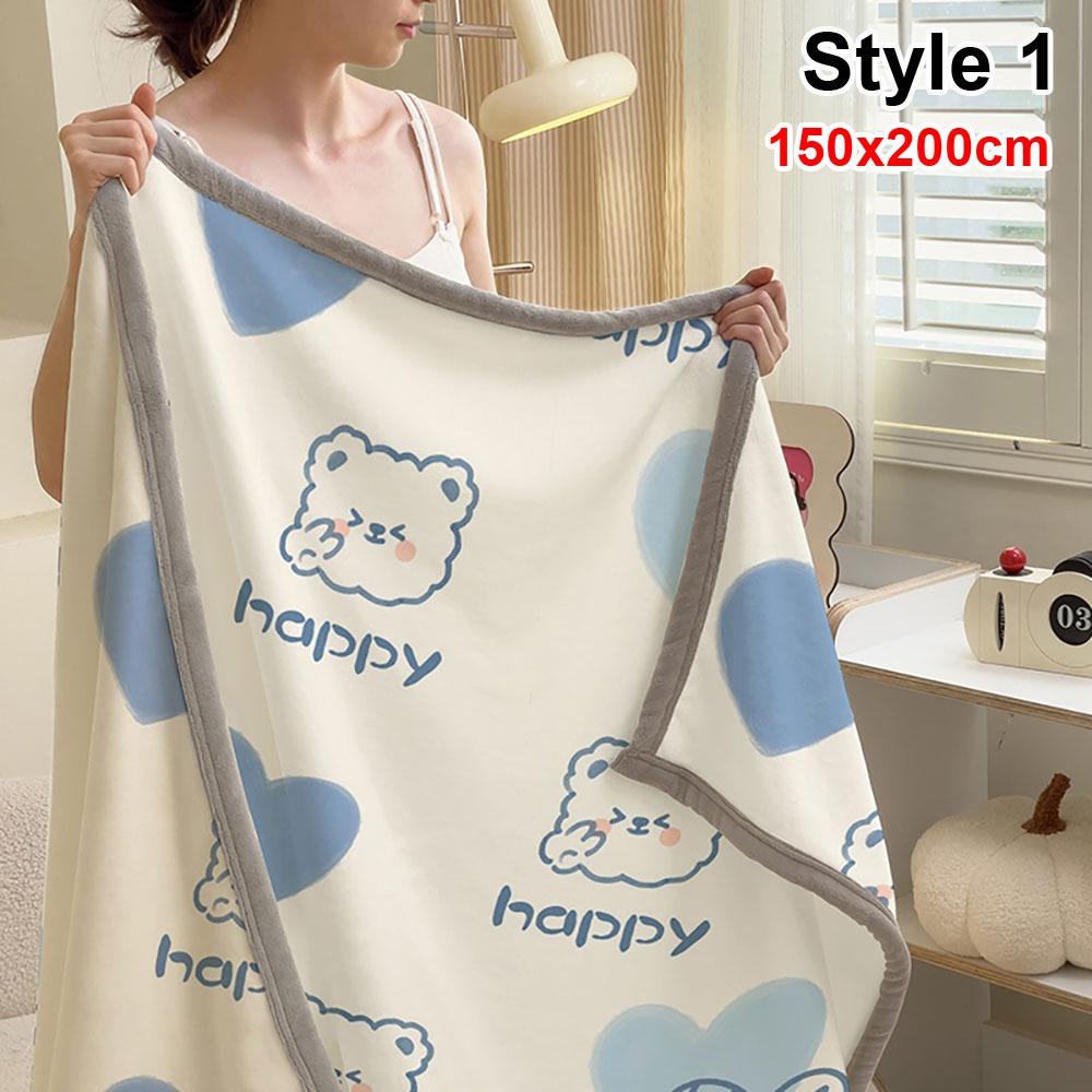 1Pcs New 120x200cm 150x200cm Thin Blanket Warm Cute Capybara Throw Blanket Flannel Soft Napping Blanket Bedroom Living Room