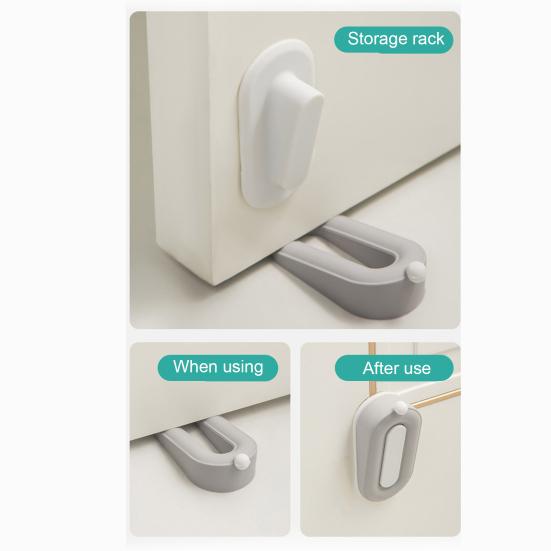 Donut Door Stopper Wedge No Drilling Tile Concrete Wooden Anti-collision Carpet Anti-slip Windproof Floor Decorative Doorstop