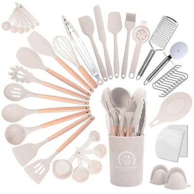 Umite Chef Silicone Kitchen Cooking Utensil Set, 43 Pcs Spatula Set , Non-stick Heat Resistant - Best Kitchen Cookware Set