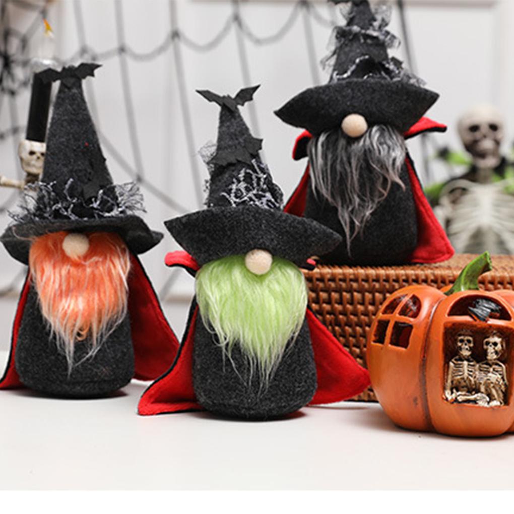 Halloween Gnome Doll Gifts Tabletop Decor Children Lovely Plush Toy Gift Party Props Faceless Dolls Gray Beard