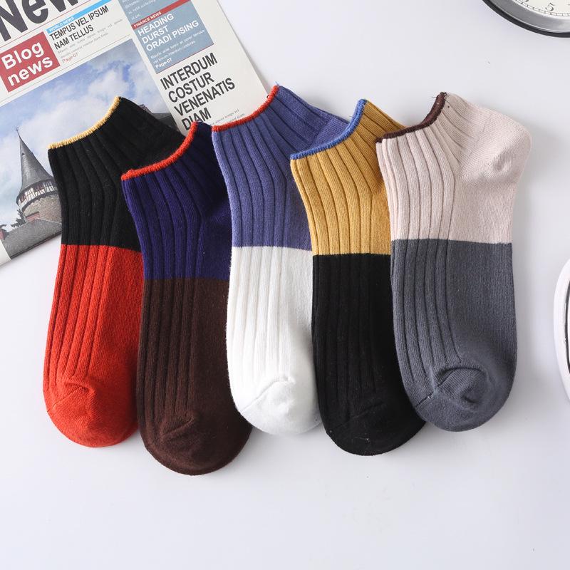 Men's Spring/Summer Short Cotton Socks - Sweat-Absorbing, Deodorant, Low-Cut Boat Socks