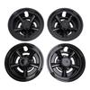4pcs Golf Cart Wheel Covers Hub Caps Black Replacement for Club Car 8inch Wheels ABS