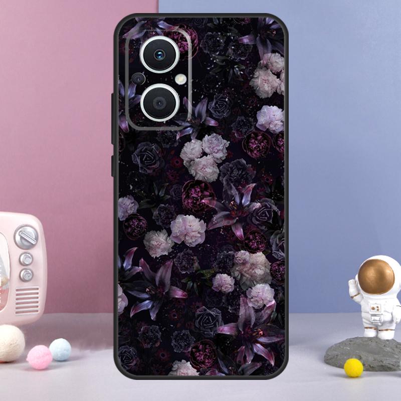 Midnight Floral Funda For OPPO Reno 14 F 11F 12F 13F 10 11 12 13 Pro 7 8 Lite OPPO Find X8 X6 X5 X9 Pro Case