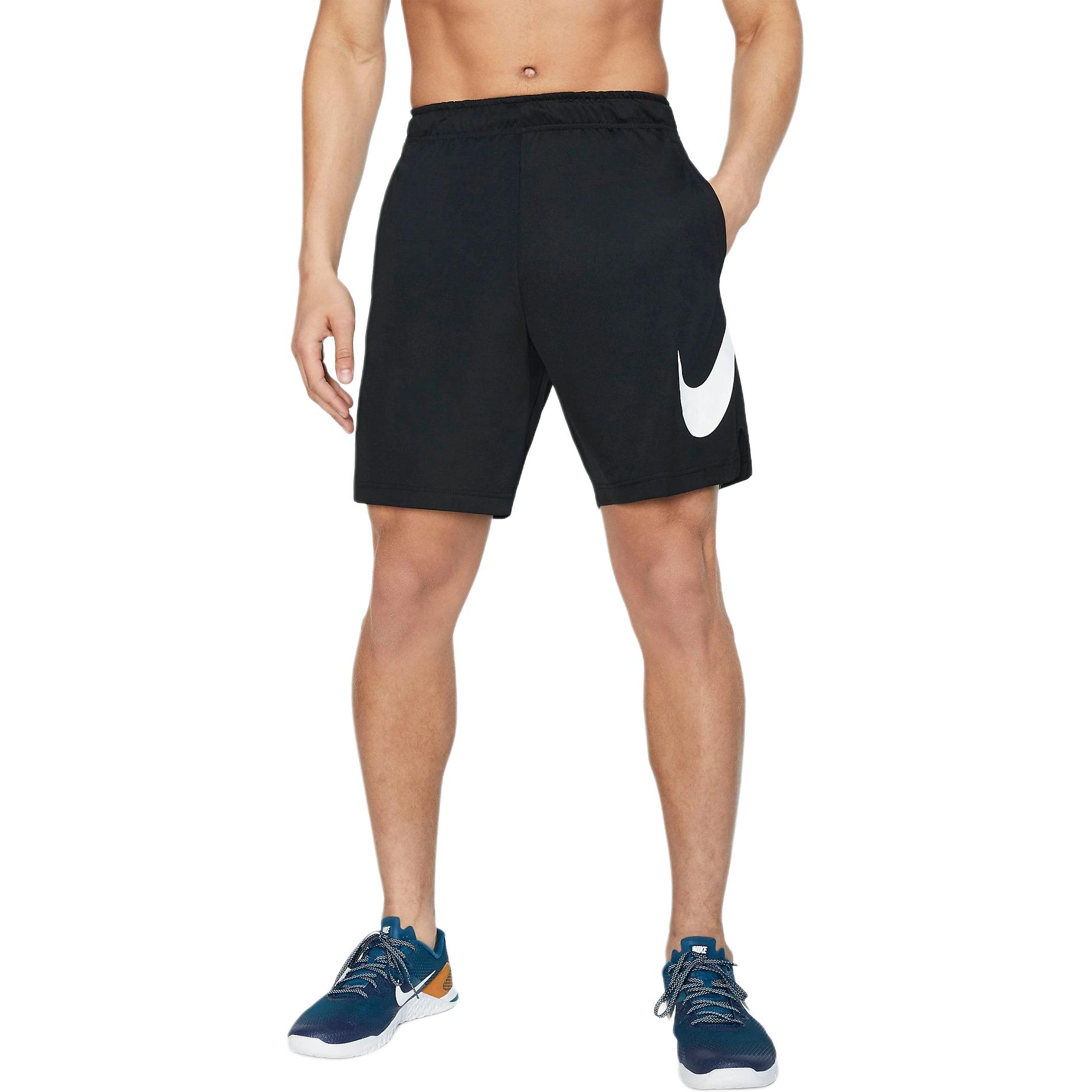 

Nike Logo Breathable Mid-Rise Casual Shorts Men shorts Black CN9773-010 S