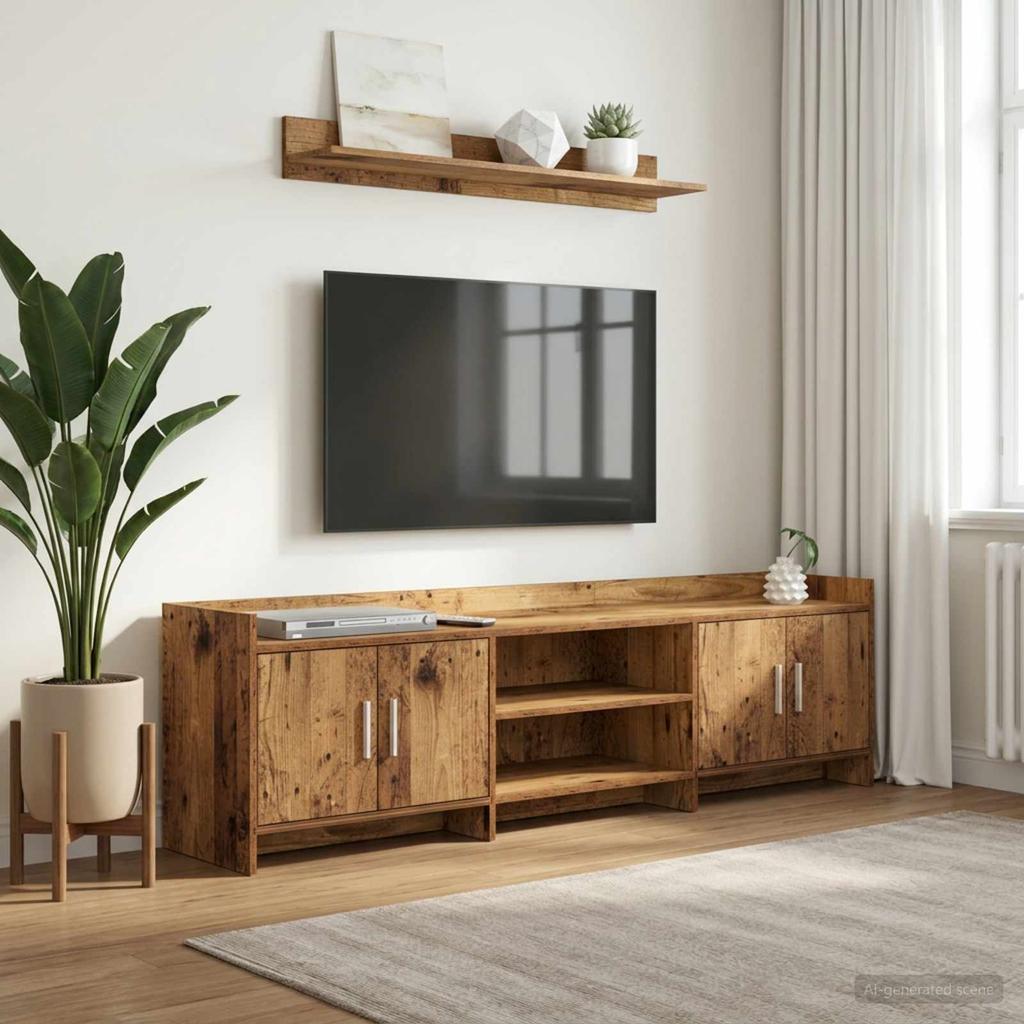 TV Cabinet 168 x 33 x 47 cm Reclaimed Wood Look Engineered Wood