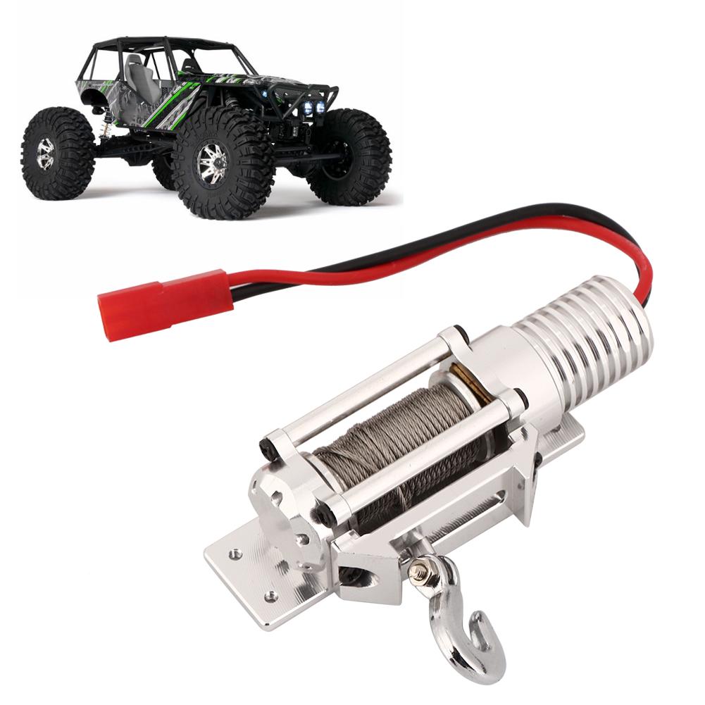Full CNC Metal RC Winch Spare Upgrade Parts Accessories for 110 SCX10 Axial Crawler D90Silver