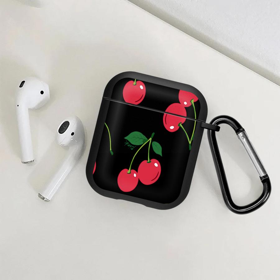 Earphone Cases Cover Case For Airpods 3 Pro 4 1 Pro3 Pro2 2 Korean Cute Bow Cherry