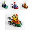 Prezenty Super Mario Kart Księżniczka Peach Figurka Samochód Pvc Zabawka Kolekcja Z Rozkładanymi Kończynami