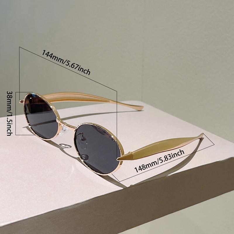 Vintage Oval Eyeglasses Women Fashion Retro Outdoor Casual Shades Men New In Trendy Brand Design Sunglasses UV400 Eyewear