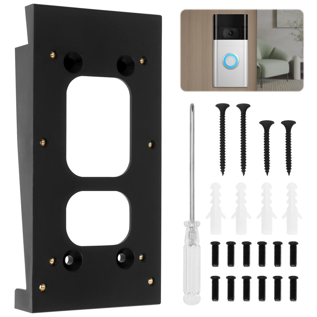 Drilling Smart Doorbell Mount Bracket Kit Anti Theft Home Doorbell Corner Mount Video Doorbell Cover Holder Monitoring Accessory