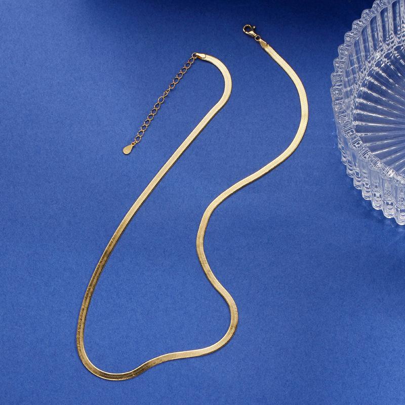 Snake bone chain necklace women's simple and versatile temperament high ins cold wind element chain women