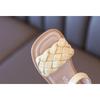 Girls' Fashion Woven Sandals Soft-Sole Open-Toe Princess Shoes for Toddlers Elegant Youth Shoes Cute Girls Sandals