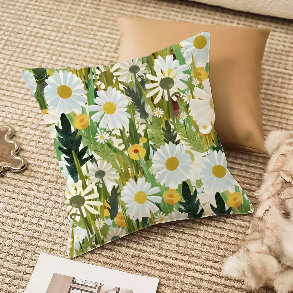 Красивая наволочка с цветком, пылезащитная, невидимая молния, для дивана-кровати 12x12Inch