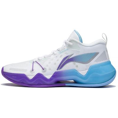 Li Ning Liren 2 Low Basketball Shoes Men's Low Top Standard White/Blue/Purple ABAS039-11