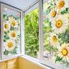 Window Stickers Daisy Butterfly Design for Home Kitchen Bathroom Office 2 Pieces Static Cling Easy Application