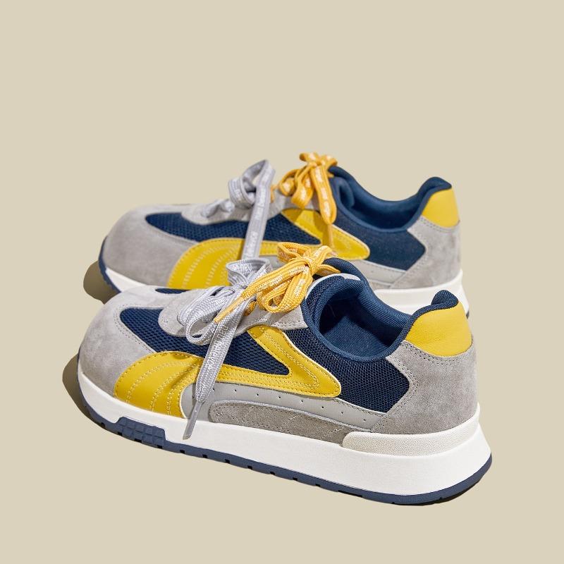 Summer and Autumn New Inner Heightening Thick-soled Breathable Lace-up Versatile Casual Sports Shoes Women