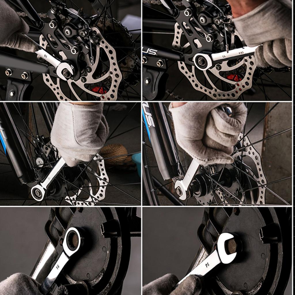Double Head Ratchet Wrench Keys Combination Spanner Wrench for Car Repair Tools