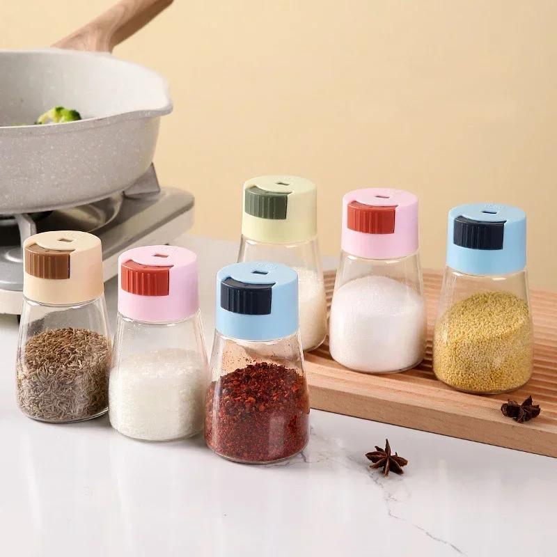 Kitchen Rationing Salt Shaker Salt Control Bottle Jar Salt Sprinkler God Measure Out Salt Seasoning Box Kitchen Seasoning Bottle