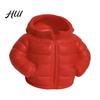 Puffy Jacket Design Cartoon Puffer Pen Holder, Cute Desk Organizer, Novelty Marker Storage Container Pencil for Markers Stationery And Desktop