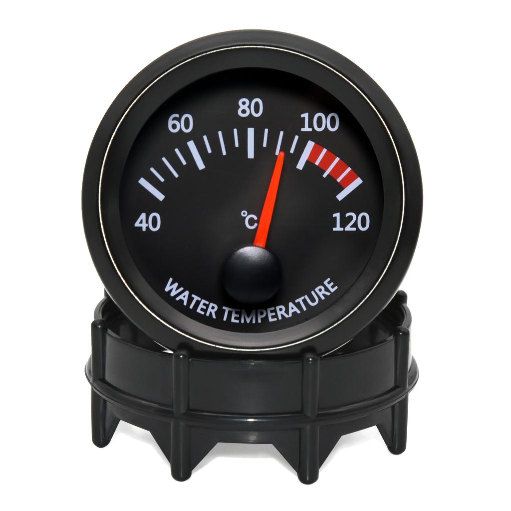 MAIMEIMI Pointer 40~120℃ Water Temperature Gauge With Sensor 10MM WHITE LED 52MM Water Temp Meter Indicator for Auto Car 12V