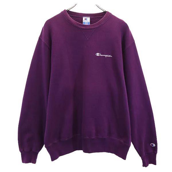 

Champion 90s Made in USA Old Long sleeve trainer L Purple Back brushed Men s Used